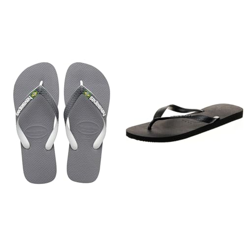 Havaianas Zehentrenner Schwarz 43/44 EU + Zehentrenner Steel Grey White White 43/44 EU von Havaianas