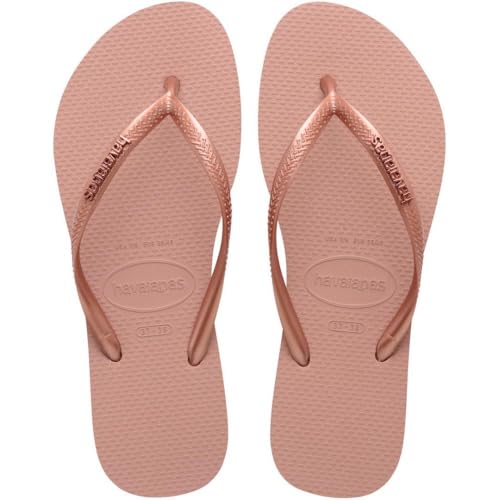 Slim Logo Metallic Crocus Rose Damen Slipper, rosa rose, 37.5 EU von Havaianas