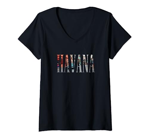 Damen Havana | Havanna | Kuba | Cuba | Urlaub | Oldtimer T-Shirt mit V-Ausschnitt Damen Havana | Havanna | Kuba | Cuba | Urlaub | Oldtimer T-Shirt mit V-Ausschnitt von Havana | Havanna | Kuba | Cuba | Urlaub | Oldtimer
