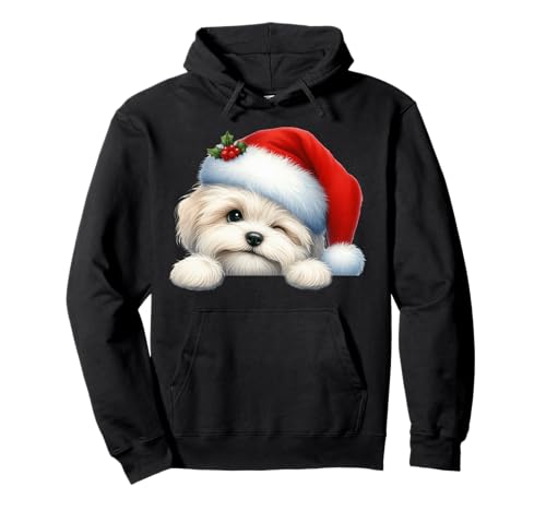 Havanesischer Hund Weihnachten Weihnachtsmannmütze Hund Mama Papa Pullover Hoodie von Havanese Dog Tees NYC