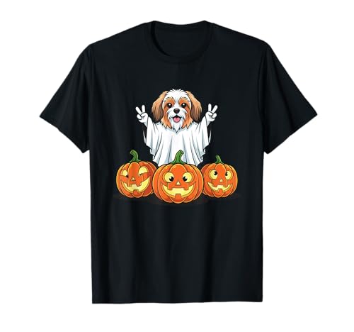 Lustiger Havanesischer Geist Kürbis Boo Halloween Kinder Herren Damen T-Shirt Lustiger Havanesischer Geist Kürbis Boo Halloween Kinder Herren Damen T-Shirt von Havanese Lovers Halloween Ghost Pumpkin Outfits