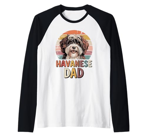 Herren Retro Havanese Dad Havaneses Raglan Herren Retro Havanese Dad Havaneses Raglan von Havaneses Havanese Dog Lover Gifts