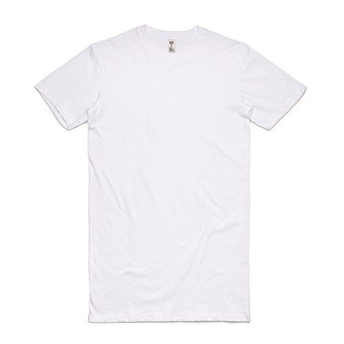 Have It Tall Men's Cotton Extra Long T Shirt, Herren Extra Tall T-Shirt, Extra lang geschnitten, Weiss Medium Extra Tall von Have It Tall