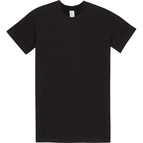 Have It Tall Men's Ring Spun Cotton T Shirt, Herren Tall T-Shirt, Lang geschnitten, Black Small Tall von Have It Tall