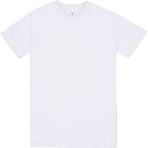 Have It Tall Men's Ring Spun Cotton T Shirt, Herren Tall T-Shirt, Lang geschnitten, White X-Large Tall von Have It Tall