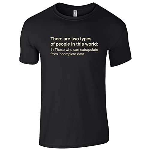 Have It Tall Men's Two Types Graphic Print T-Shirt Black X-Large Tall von Have It Tall