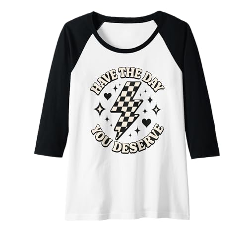 Damen Haben Sie den Tag, an dem Sie Lightning Design verdienen Raglan Damen Haben Sie den Tag, an dem Sie Lightning Design verdienen Raglan von Have The Day You Deserve Lightning Art