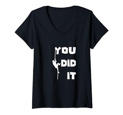 Damen Du hast es geschafft Herzlichen Glückwunsch zu allem, was du getan hast T-Shirt mit V-Ausschnitt Damen Du hast es geschafft Herzlichen Glückwunsch zu allem, was du getan hast T-Shirt mit V-Ausschnitt von Have a nice day Apparel store