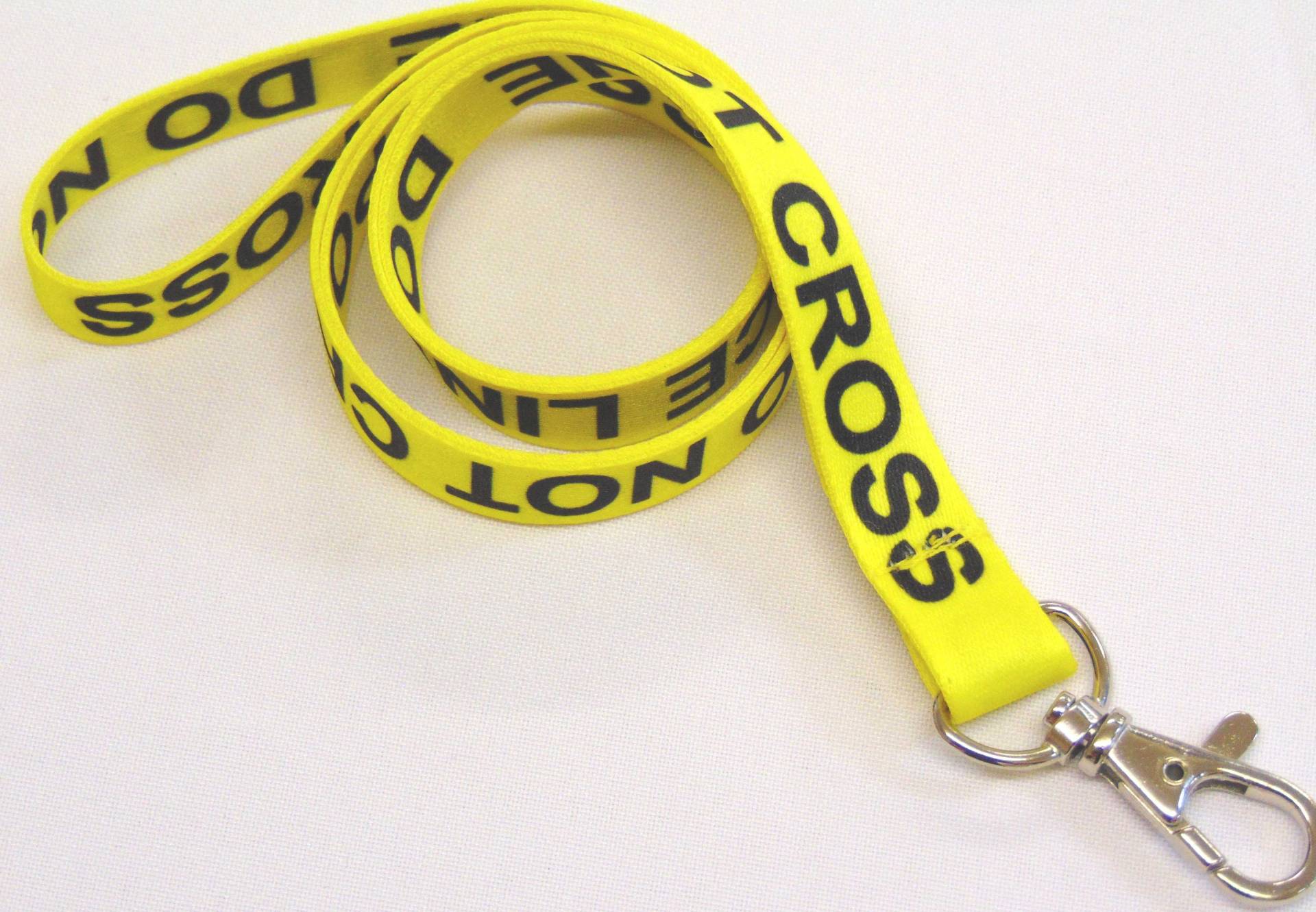 "Polizei-Linie - "Do Not Cross" | Gelb Bedrucktes Halsband-Lanyard 15 Mm." von HaveItLanyards