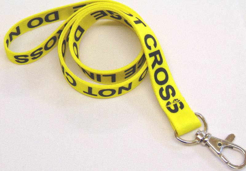 "Polizei-Linie - "Do Not Cross" | Gelb Bedrucktes Halsband-Lanyard 15 Mm." von HaveItLanyards