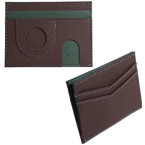 Havee Pico Kartenetui aus echtem Leder mit AirTag-Slot und RFID-blockierendem Schutz, Marrón, Kartenetui von Havee