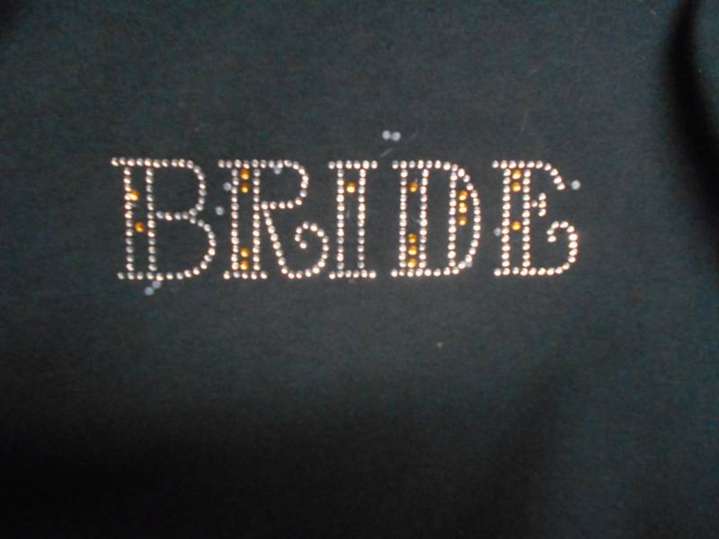 Braut Schwarzes Damen T-Shirt Mit Silber & Gold Strasssteinen Erwachsene Medium M Tshirt T Shirt von Haventhisandthat