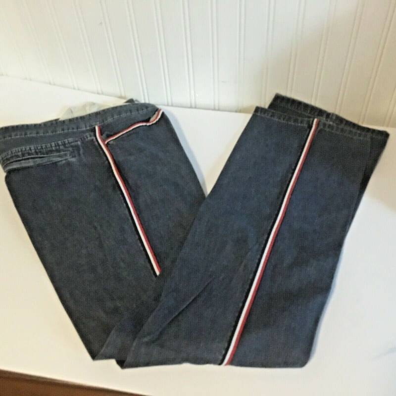 Tommy Hilfiger Womens Sz 2 Jeans Vintage Mit Rot-Weißem Streifenleg & Pocket Straight Leg von Haventhisandthat