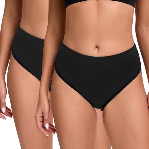 Havideto Radunterhose Damen Gepolstert Fahrradunterhose Atmungsaktive Radlerunterhose Damen Fahrrad Unterhosen 3D Gel Rad Unterwäsche 2er Pack Schwarz XL von Havideto