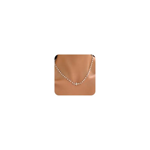 Havopso Halskette mit Kreuz-Anhänger für Damen, 18 Karat vergoldet, Zirkonia, Diamantperlen, Kreuz, Choker-Halsketten, Glaube, religiöser Schmuck, Geschenke, Edelstahl, Kein Edelstein Havopso Halskette mit Kreuz-Anhänger für Damen, 18 Karat vergoldet, Zirkonia, Diamantperlen, Kreuz, Choker-Halsketten, Glaube, religiöser Schmuck, Geschenke, Edelstahl, Kein Edelstein von Havopso