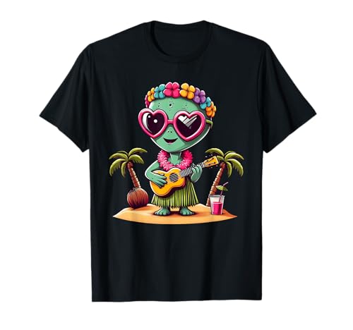 Lustiges Alien Hawaii-Kostüm Kinder Sommer Urlaub Alien T-Shirt Lustiges Alien Hawaii-Kostüm Kinder Sommer Urlaub Alien T-Shirt von Hawaii Alien Summer Costume For Women Men