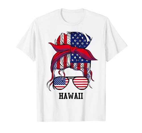 Bandana Kopftuch Sonnenbrille Mädchen Hawaii T-Shirt Bandana Kopftuch Sonnenbrille Mädchen Hawaii T-Shirt von Hawaii American Flag Patriotic Babe