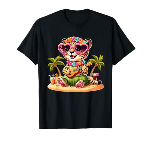 Lustiges Geparden-Hawaii-Kostüm für Kinder, Sommerurlaub, Gepard T-Shirt Lustiges Geparden-Hawaii-Kostüm für Kinder, Sommerurlaub, Gepard T-Shirt von Hawaii Cheetah Summer Costume For Women Men