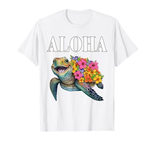 Hawaiian-Shirt Aloha Schildkröte Hibiskus Frauen Mädchen Kinder Hawaii T-Shirt Hawaiian-Shirt Aloha Schildkröte Hibiskus Frauen Mädchen Kinder Hawaii T-Shirt von Hawaii Shirts Baby Youth Teen Men Tropical Flower