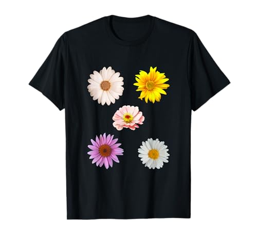Buntes Gänseblümchen-Hemd für Damen, niedliche Florale Wildblume T-Shirt Buntes Gänseblümchen-Hemd für Damen, niedliche Florale Wildblume T-Shirt von Hawaiian Aloha Hibiscus Flower Surfer T-shirt
