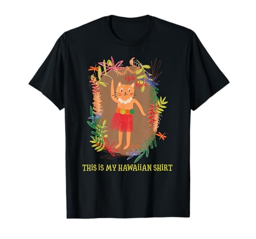 Dies ist mein Hawaii-Hemd Hawaii Aloha Katze Damen Kinder T-Shirt Dies ist mein Hawaii-Hemd Hawaii Aloha Katze Damen Kinder T-Shirt von Hawaiian Hula-Hoop Cat Gifts Julib Men Kids Tees