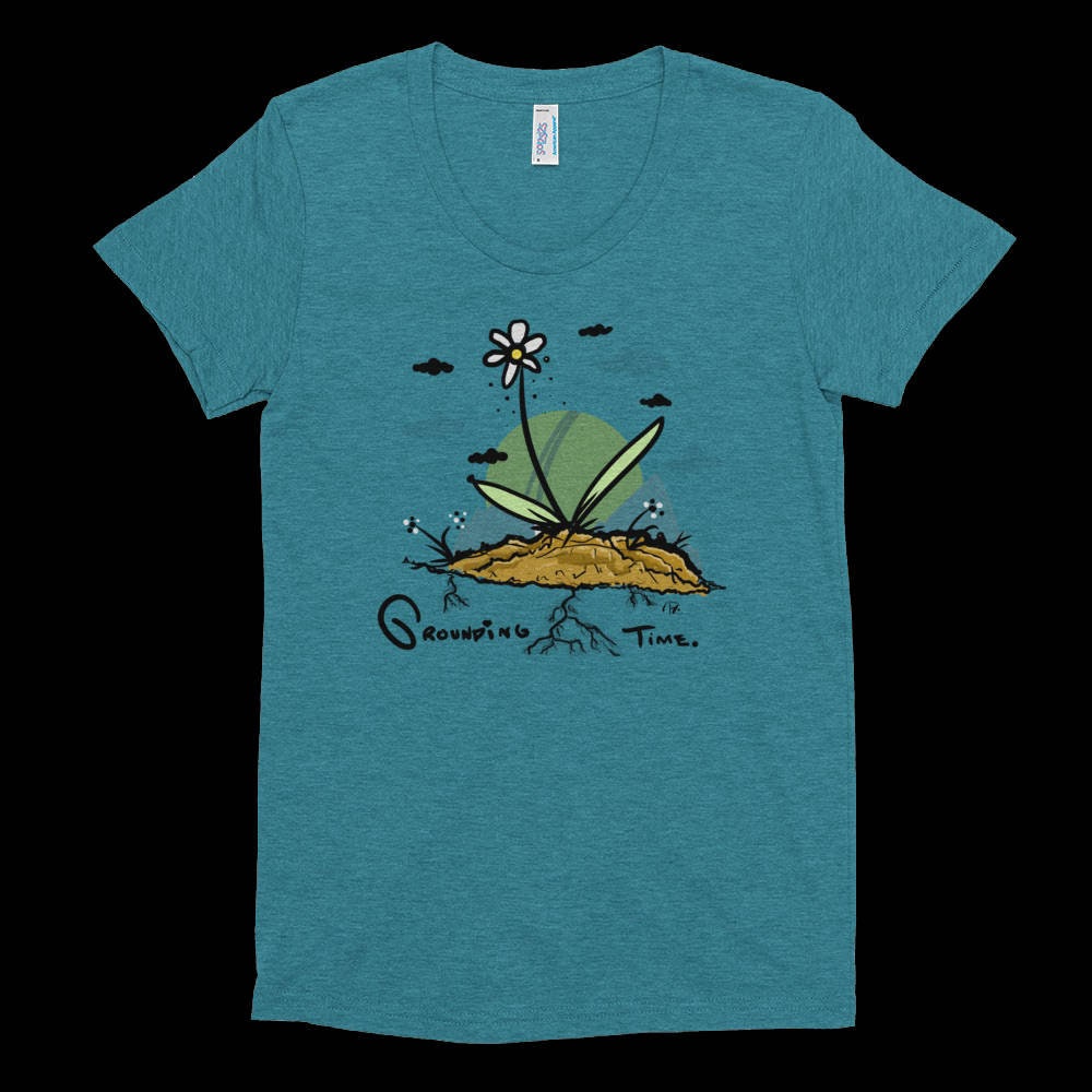 Erdung Zeit-Frauen Gartenarbeit T-Shirt-T-Shirt-Blumen-Shirt Erdung Zeit-Frauen Gartenarbeit T-Shirt-T-Shirt-Blumen-Shirt von HawaiianHarmonics