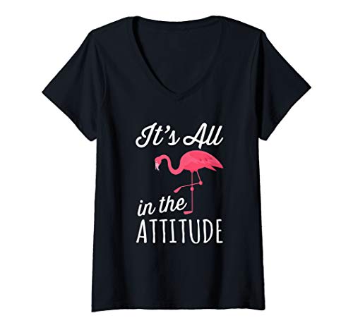Damen Flamingo Geschenk für Flamingo Liebhaber T-Shirt mit V-Ausschnitt Damen Flamingo Geschenk für Flamingo Liebhaber T-Shirt mit V-Ausschnitt von Hawaiianische Vögel Tier Kollektion