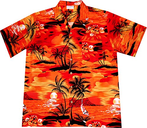 Hawaiihemd/Hawaii Hemd „Evening on Hawaii“, 100% Baumwolle, Größe M – 6XL von Hawaiihemdnet