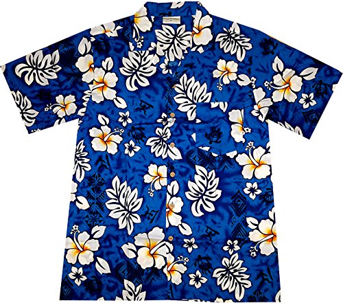 Hawaiishirt "Classic Flowers" 100% Baumwolle, Gr. 2XL von Hawaiihemdnet