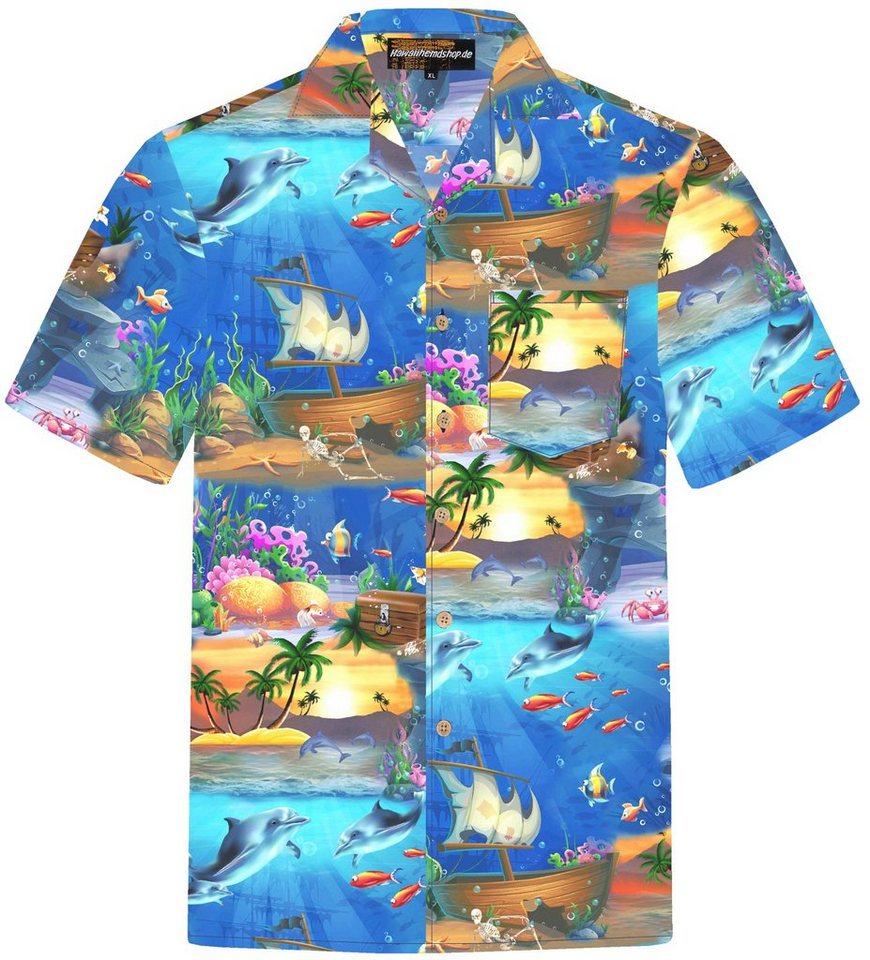 Hawaiihemdshop.de Hawaiihemd Hawaiihemdshop Hawaii Hemd Herren Baumwolle Kurzarm Papageien von Hawaiihemdshop.de