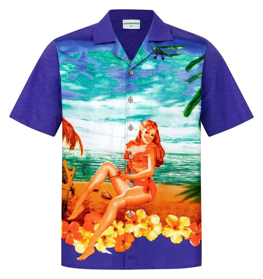 Hawaiihemdshop.de Hawaiihemd Hawaiihemdshop Hawaii Hemd Herren Baumwolle Kurzarm Strand Shirt von Hawaiihemdshop.de