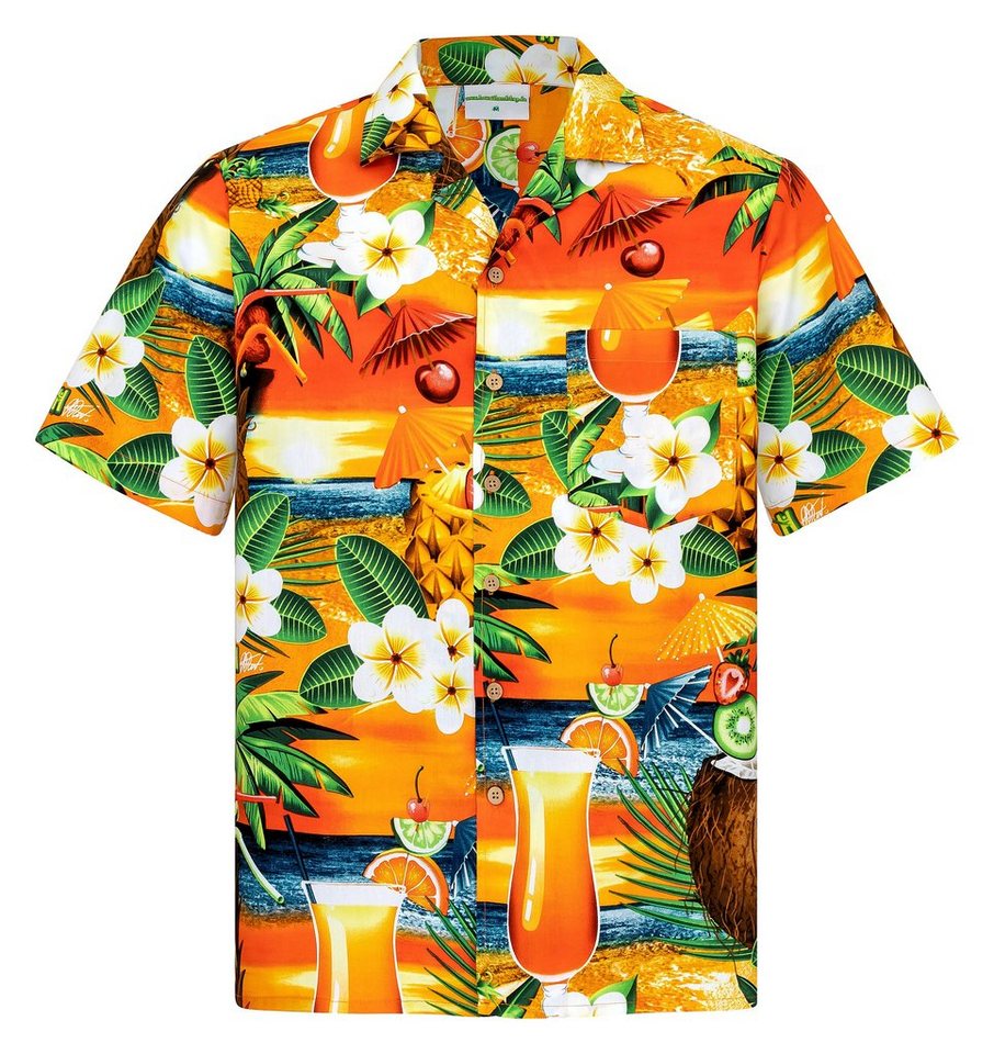 Hawaiihemdshop.de Hawaiihemd Hawaiihemdshop Hawaii Hemd Herren Baumwolle Kurzarm Strand Shirt von Hawaiihemdshop.de