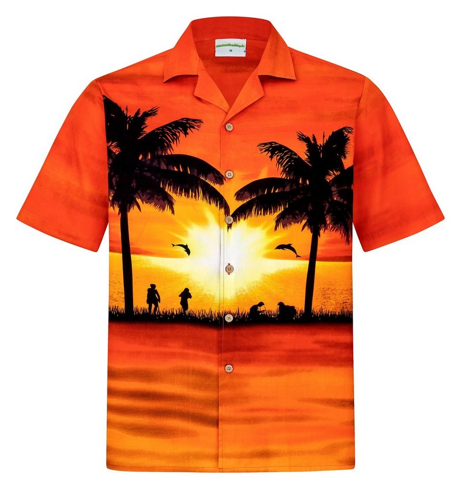 Hawaiihemdshop.de Hawaiihemd Hawaiihemdshop Hawaii Hemd Herren Baumwolle Kurzarm Strand Shirt von Hawaiihemdshop.de