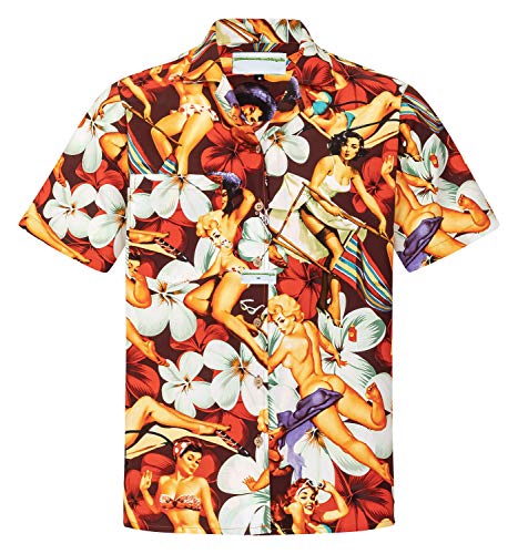 Hawaii Hemd Männer Baumwolle Größe S - 8XL Kurzarm Aloha Girls … von Hawaiihemdshop