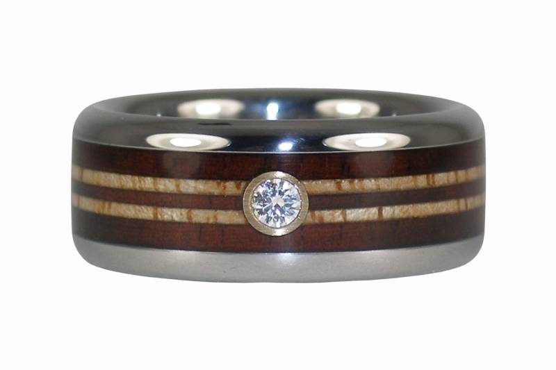 Holz-Longboard-Diamant-Ring Für Surfer von Hawaiititanium