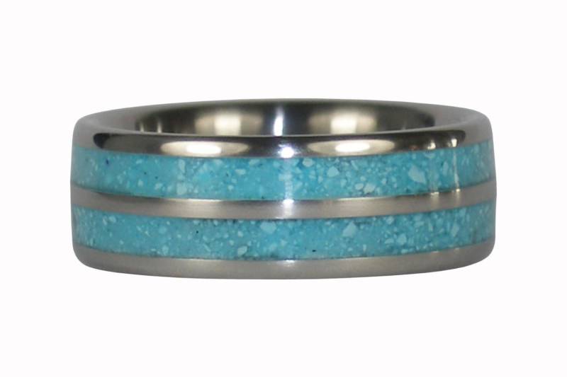Schlafende Schönheit Türkis Titanring von Hawaiititanium
