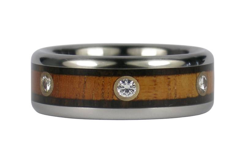 Sechs Diamant-Titan-Ring Mit Zwei Hölzern von Hawaiititanium