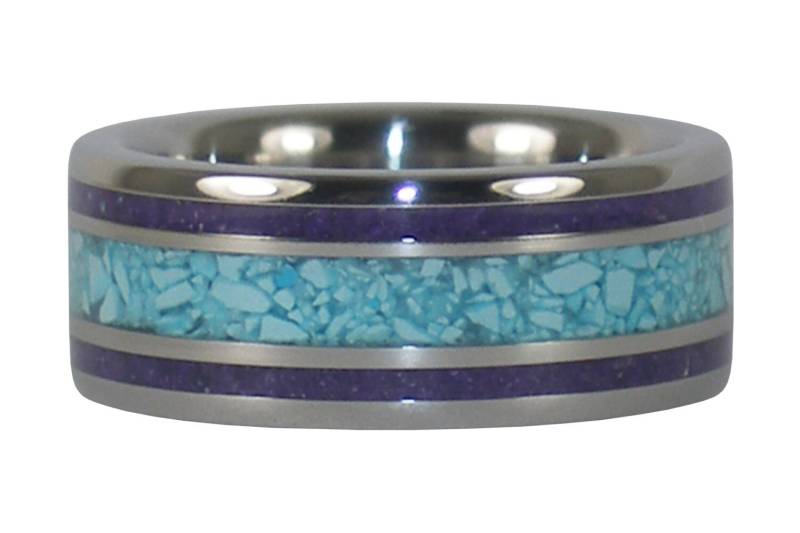 Sugilith Und Blau Türkis Titanring von Hawaiititanium