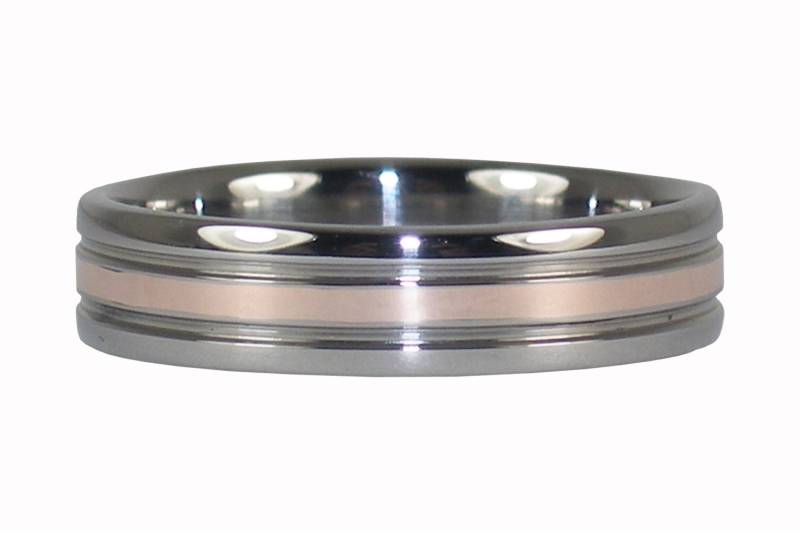 Titanring Mit Gold-Inlay von Hawaiititanium