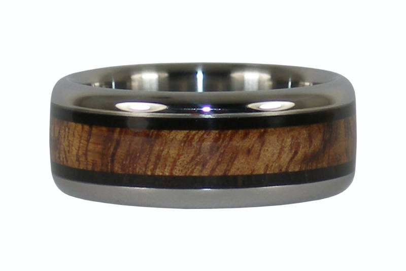 Titanringe Mit Holzeinlage von Hawaiititanium