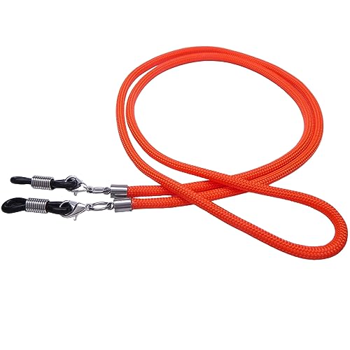 Hawhy Handgemachtes Brillenband aus Paracord für Lesebrillen und Sonnenbrillen, Neon Orange - Inkl. 4 Ersatz Brillenschlaufen von Hawhy