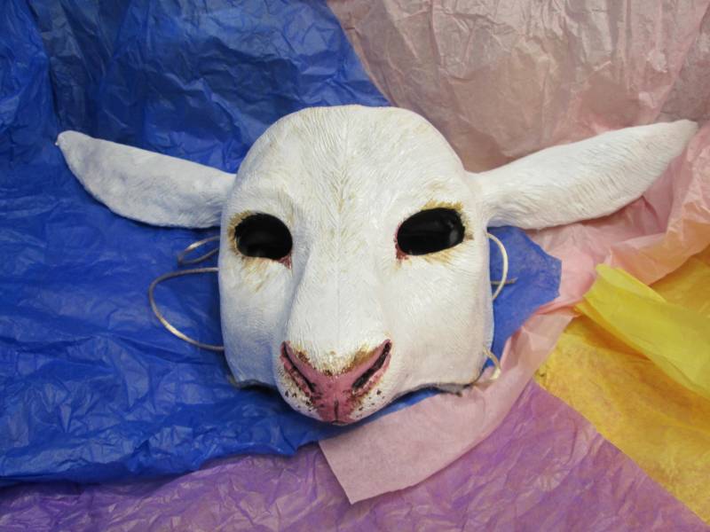 Handgemachte Und Handbemalte Kostüm Schaf Maske Tiergeist Maskerade Maske von HawkEyeMasks