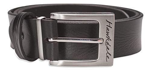 Hawkdale Herren Ledergürtel - Schwarzes, braunes Armband # Vollnarben von Hawkdale