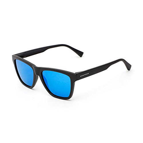 HAWKERS Sonnenbrille ONE LS für Damen und Herren, Gummi Schwarz · Himmel, Einheitsgröße von HAWKERS