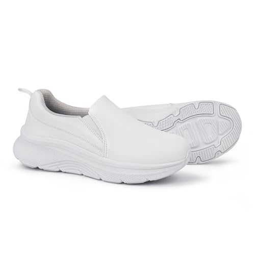 Hawkwell Damen Slip-On Arch Support Leichte, rutschfeste und Bequeme Pflegeschuhe, weiß, Synthetik, Größe 40 von Hawkwell