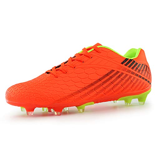 Hawkwell Fußball Herren High Top Spike Cleats Trainingsschuhe Fußballschuhe Orange,EU 41 von Hawkwell