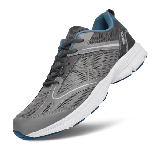 Hawkwell Herren-Sneakers in Übergröße, lässig, leicht, zum Gehen, Sportschuhe, EU-Größe 47 48 49 50 51 52 53, graues Mesh, EU 51 von Hawkwell