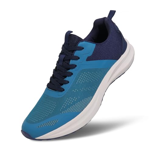 Hawkwell Herren-Laufschuhe in Übergröße, rutschfest, für Workout und Walking, EU-Größe 47 48 49 50 51 52 53, Blaues PU, EU 53 von Hawkwell