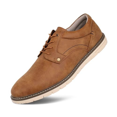 Hawkwell Herren-Oxford-Schuhe in Übergröße, leger, bequem, Business-Sneaker, Braun, PU, EU 50 Hawkwell Herren-Oxford-Schuhe in Übergröße, leger, bequem, Business-Sneaker, Braun, PU, EU 50 von Hawkwell