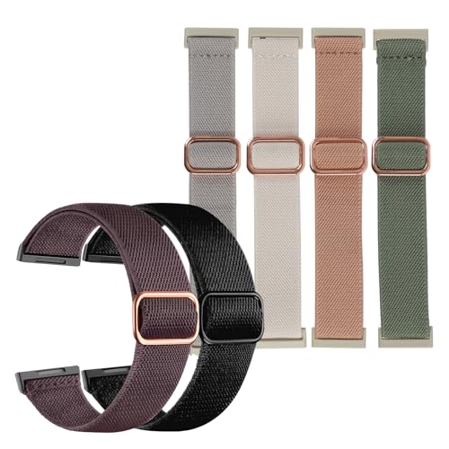6 Stück Elastische Ersatzarmbänder Kompatibel mit Smartwatch Modellen mit Schnellverschluss, Verstellbare Sport Nylonarmbänder für Damen und Herren, Atmungsaktive Schlaufenbänder in Mehreren Farben 6 Stück Elastische Ersatzarmbänder Kompatibel mit Smartwatch Modellen mit Schnellverschluss, Verstellbare Sport Nylonarmbänder für Damen und Herren, Atmungsaktive Schlaufenbänder in Mehreren Farben von Hawpasy